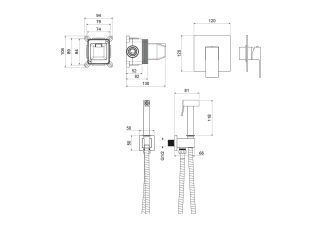 Гигиенический ручной душ Aquatek Либра AQ1619MB черный